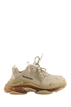 Baskets Balenciaga Triple S Beige en Tissu, taille 41 - Seconde Main