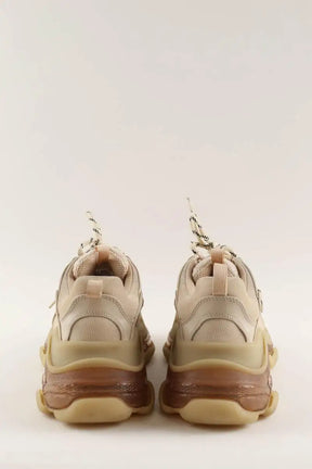Baskets Balenciaga Triple S Beige en Tissu