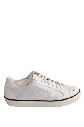 Baskets basses Louis Vuitton Blanc en Cuir, taille 44 - Seconde Main