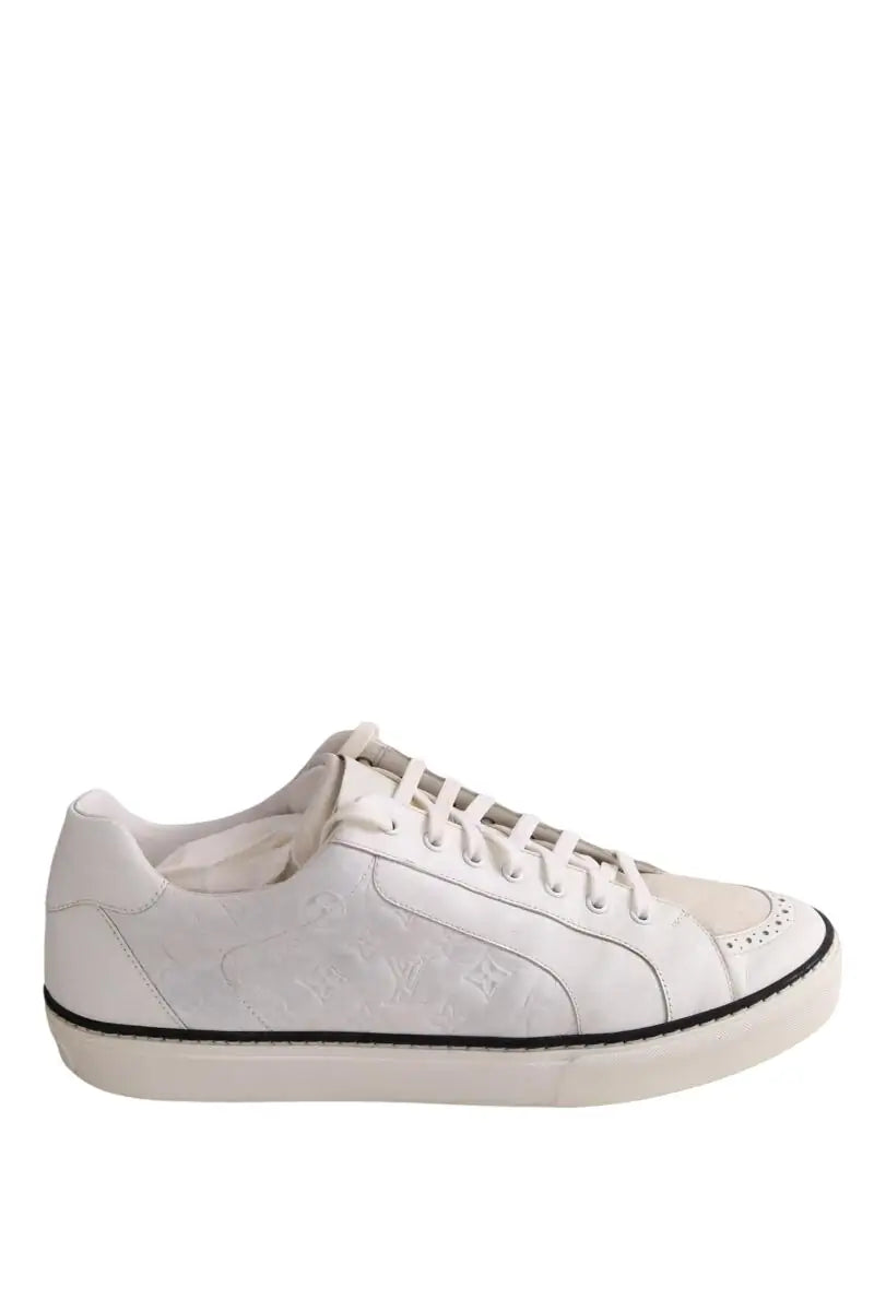 Baskets basses Louis Vuitton Blanc en Cuir, taille 44 - Seconde Main