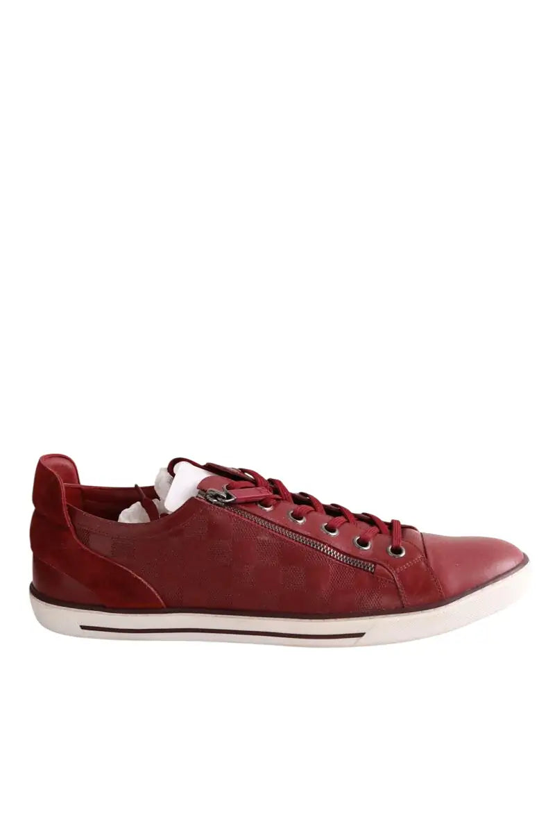 Baskets basses Louis Vuitton Rouge en Cuir, taille 44 - Seconde Main