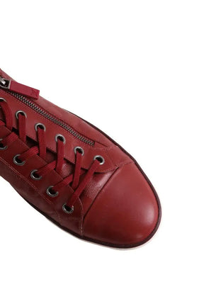 Baskets basses Louis Vuitton Rouge en Cuir