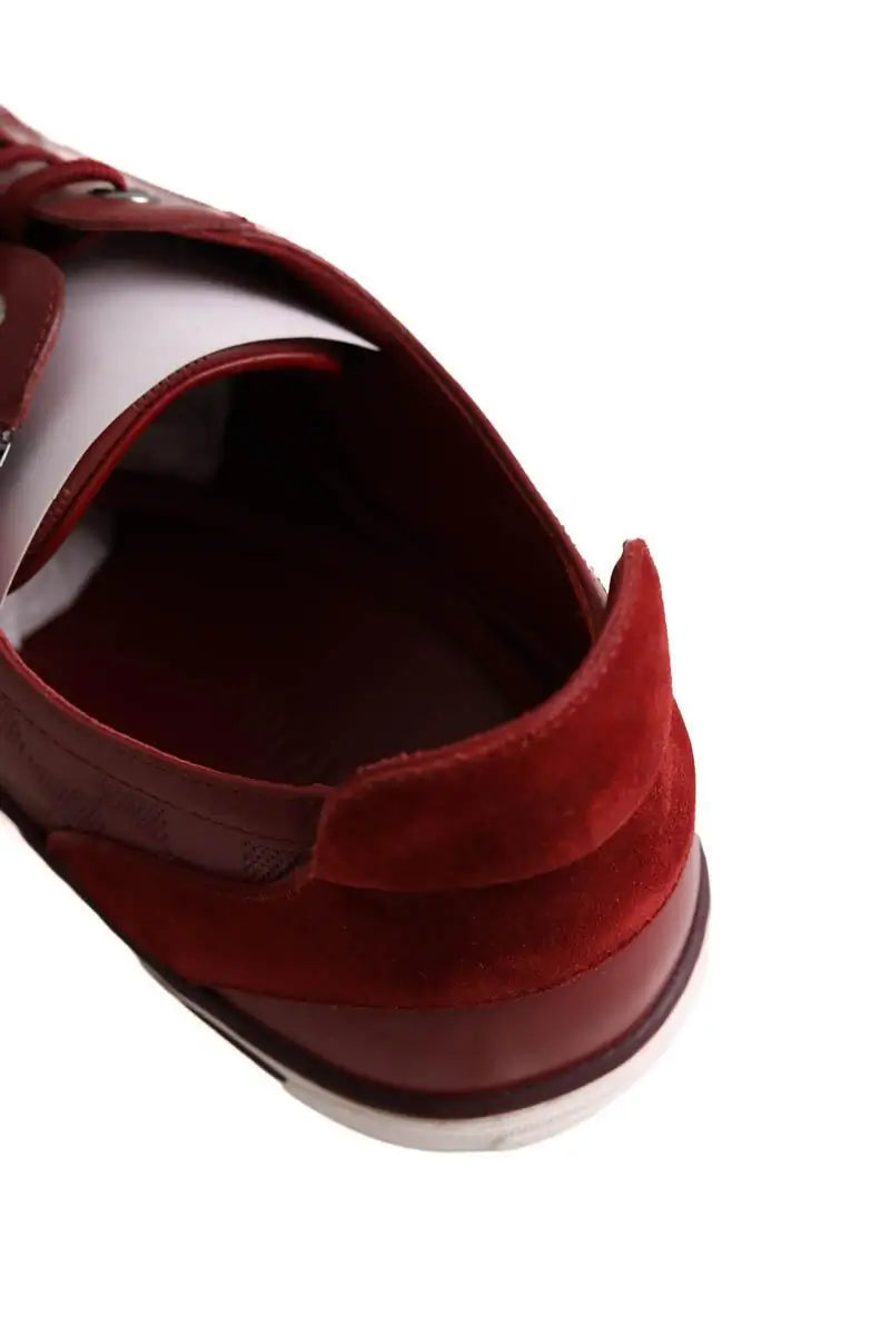 Baskets basses Louis Vuitton Rouge en Cuir