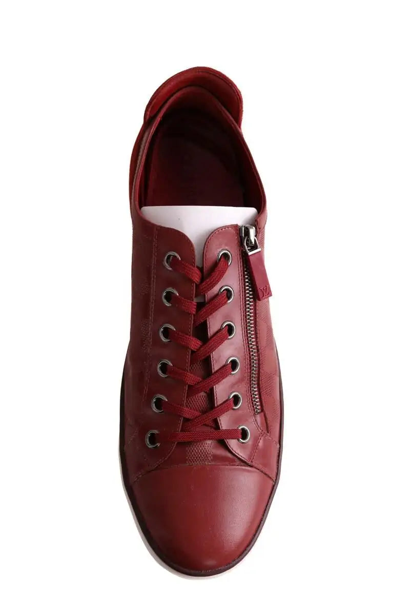 Baskets basses Louis Vuitton Rouge en Cuir