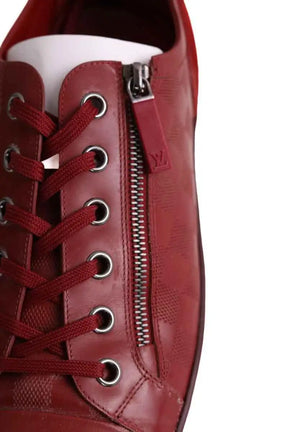 Baskets basses Louis Vuitton Rouge en Cuir