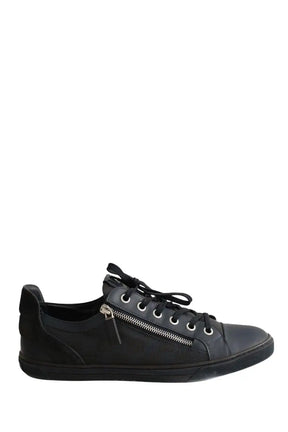 Baskets basses Louis Vuitton sneakers aventure zip up damier cobalt Marine en Cuir, taille 42 - Seconde Main
