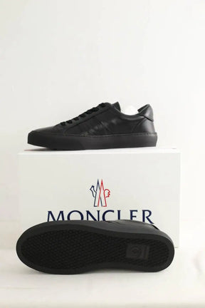 Baskets basses Moncler Noir en Cuir