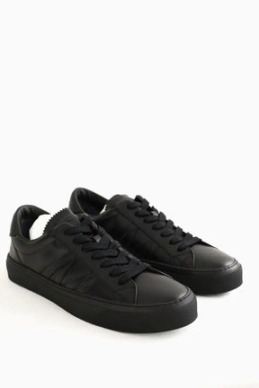 Baskets basses Moncler Noir en Cuir