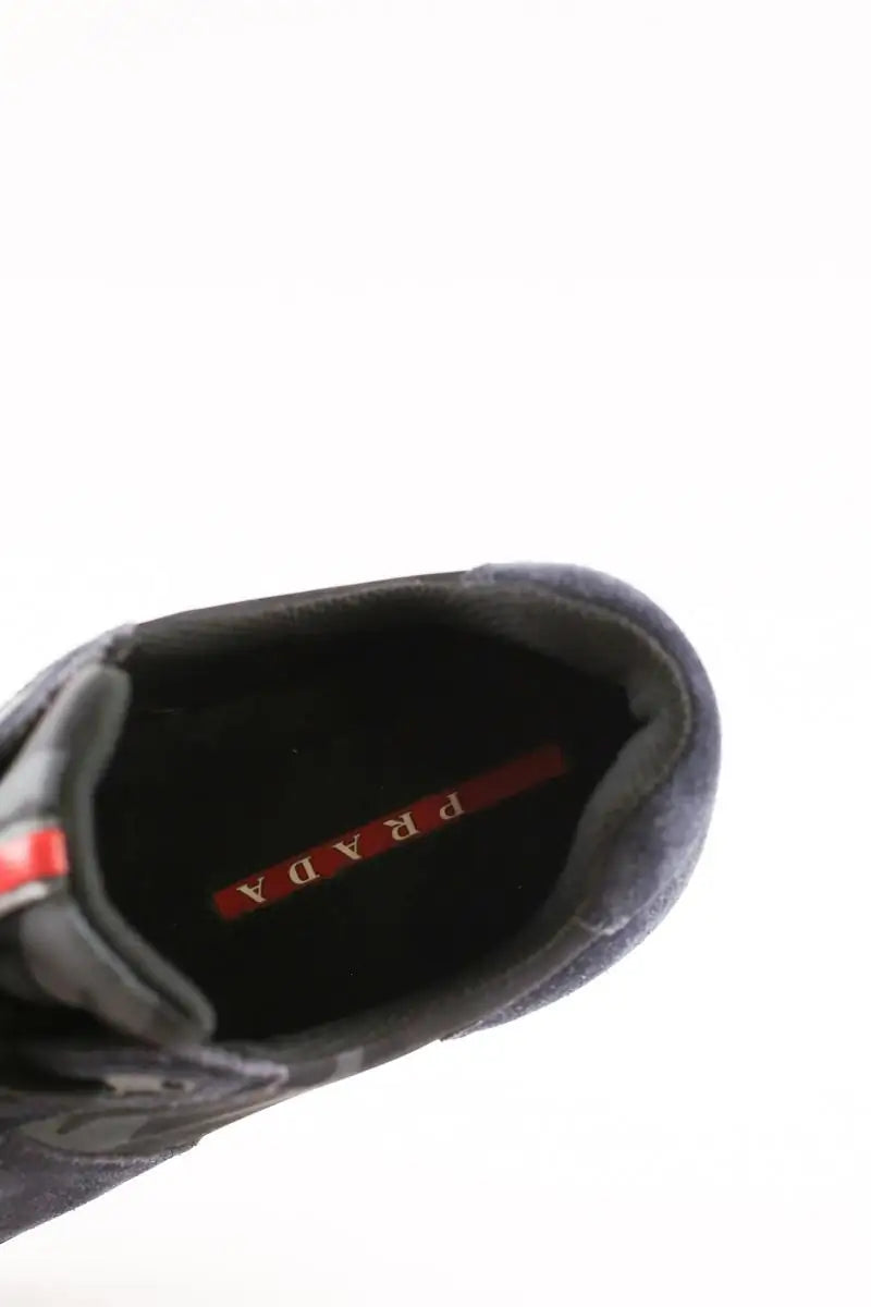 Baskets basses Prada Noir en Tissu