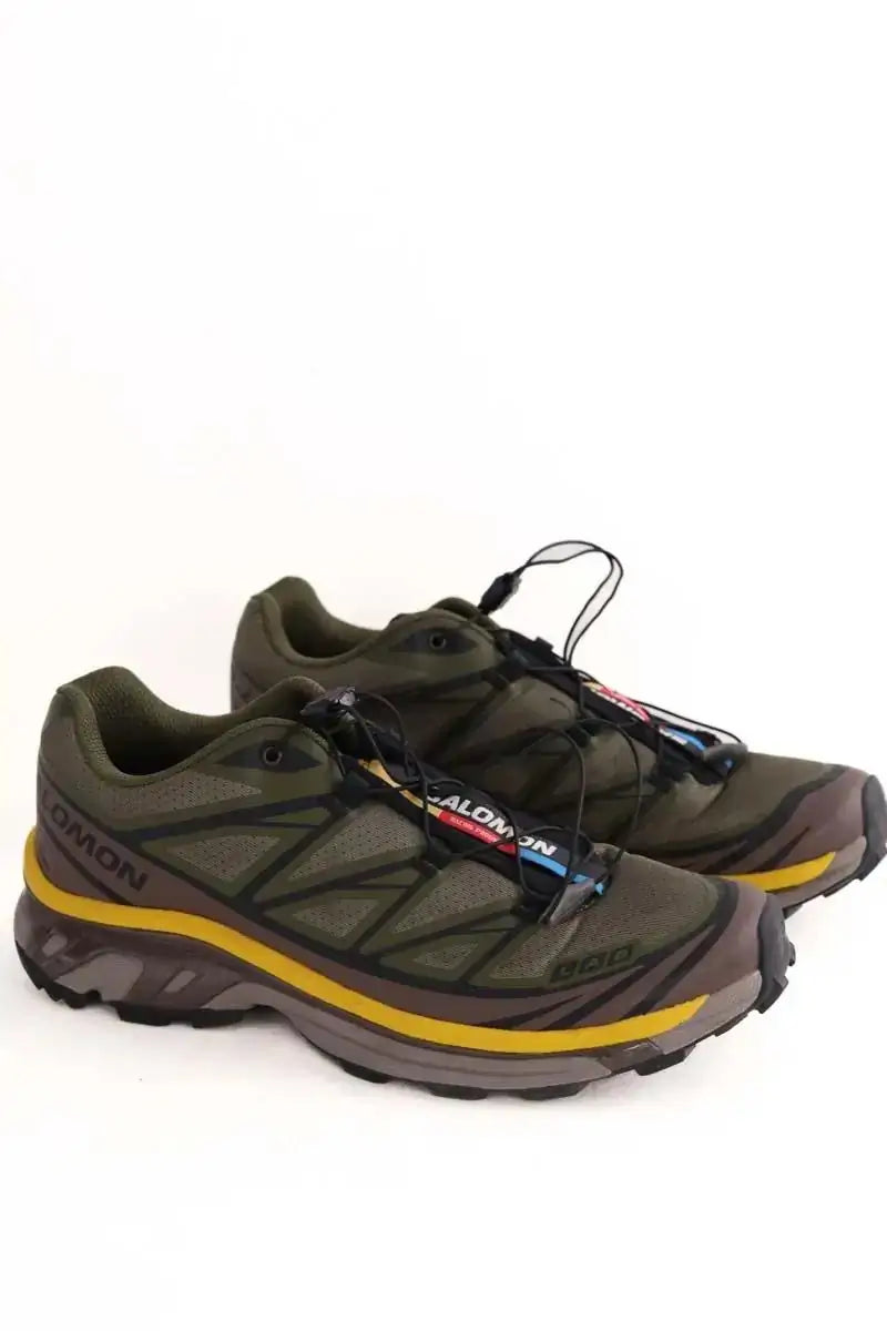Baskets basses Salomon Kaki en Tissu