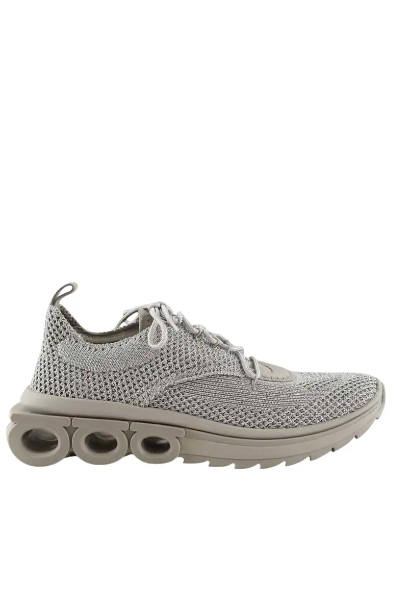 Baskets basses Salvatore Ferragamo Argent en Tissu, taille 42 - Seconde Main