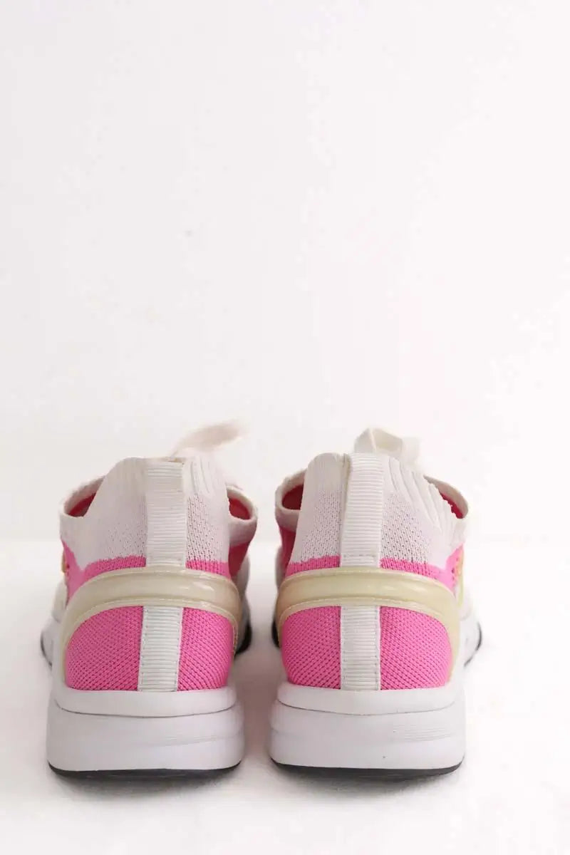 Baskets Chanel Rose en Daim