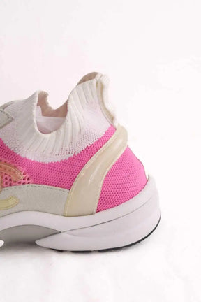 Baskets Chanel Rose en Daim