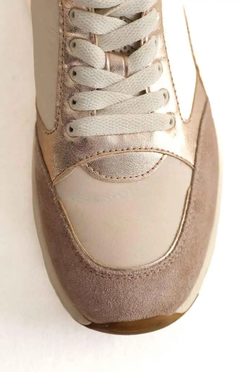 Baskets Coach C152 LTR TECH RUNNER Rose en Cuir