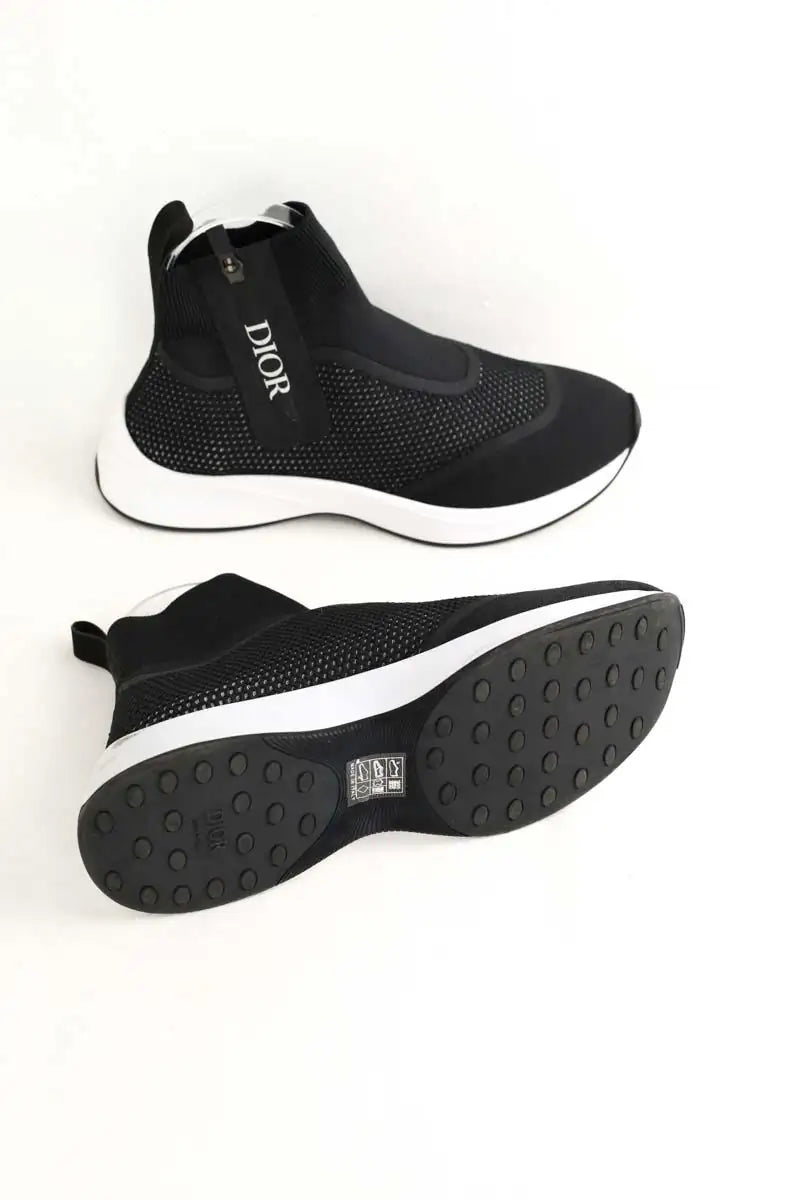 Baskets Dior B25 HT 960 Black / White Noir en Tissu