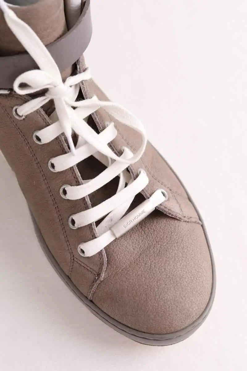 Baskets Dior Gris en Cuir