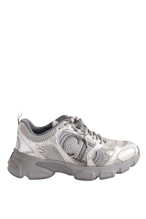 Baskets Dior Sneaker Dior Chrono Argent en Tissu, taille 37 - Seconde Main