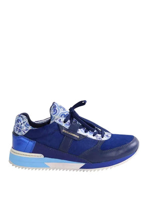 Baskets Dolce & Gabbana Bleu en Cuir, taille 37 - Seconde Main