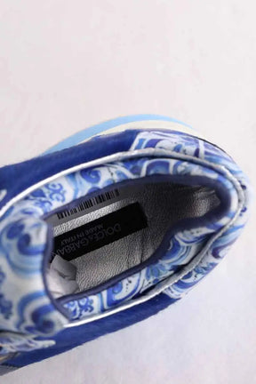 Baskets Dolce & Gabbana Bleu en Cuir