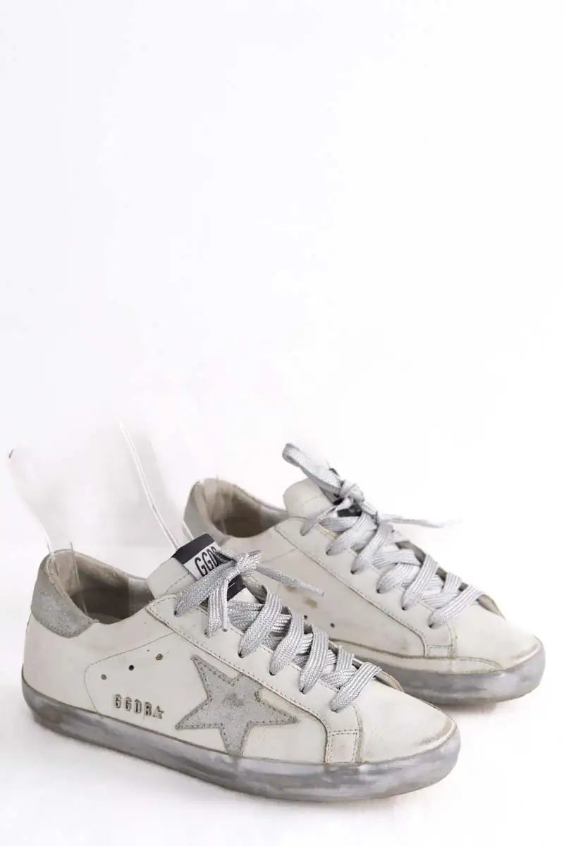 Baskets Golden Goose Blanc en Cuir