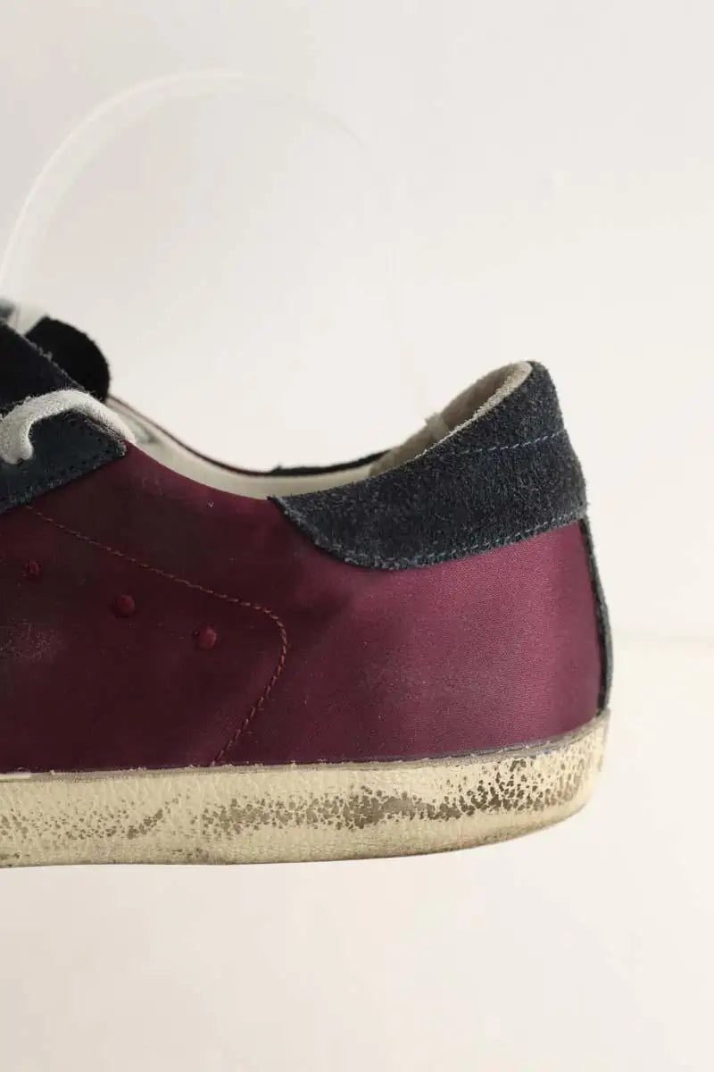 Baskets Golden Goose Bordeaux en Tissu