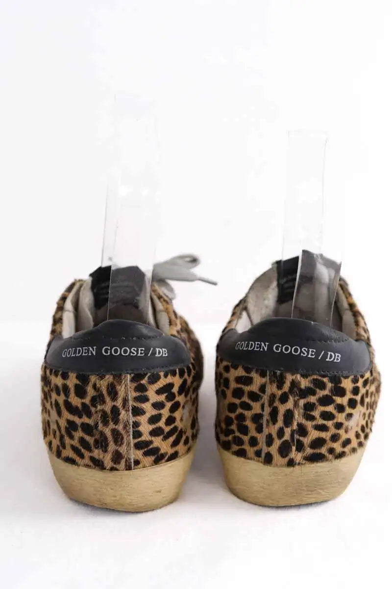 Baskets Golden Goose Camel en Cuir