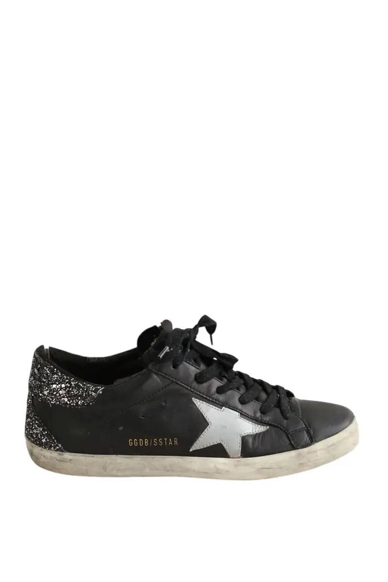Baskets Golden Goose Noir en Cuir, taille 39 - Seconde Main