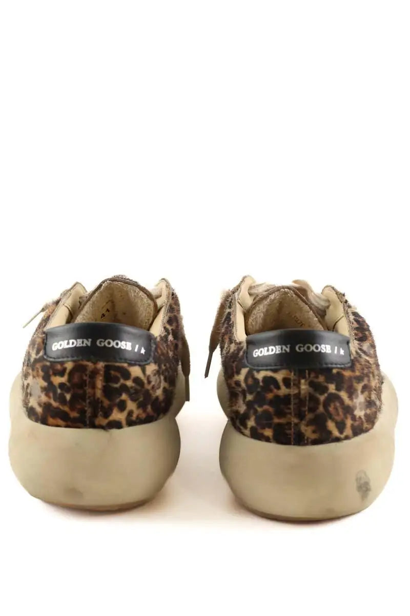Baskets Golden Goose Space- star Marron en Cuir