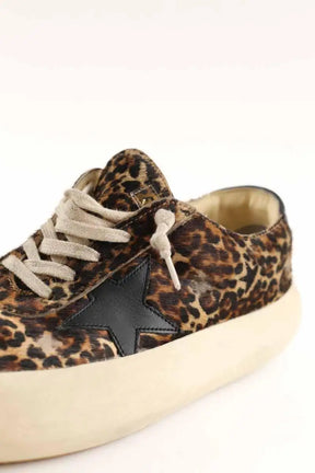 Baskets Golden Goose Space- star Marron en Cuir