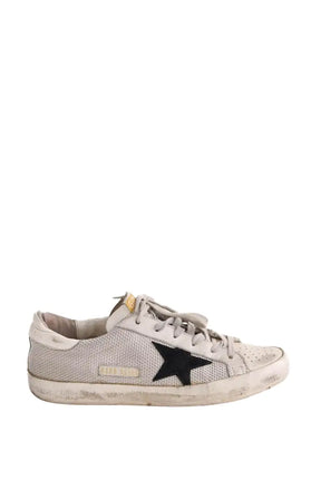 Baskets Golden Goose superstar Gris en Cuir, taille 38 - Seconde Main