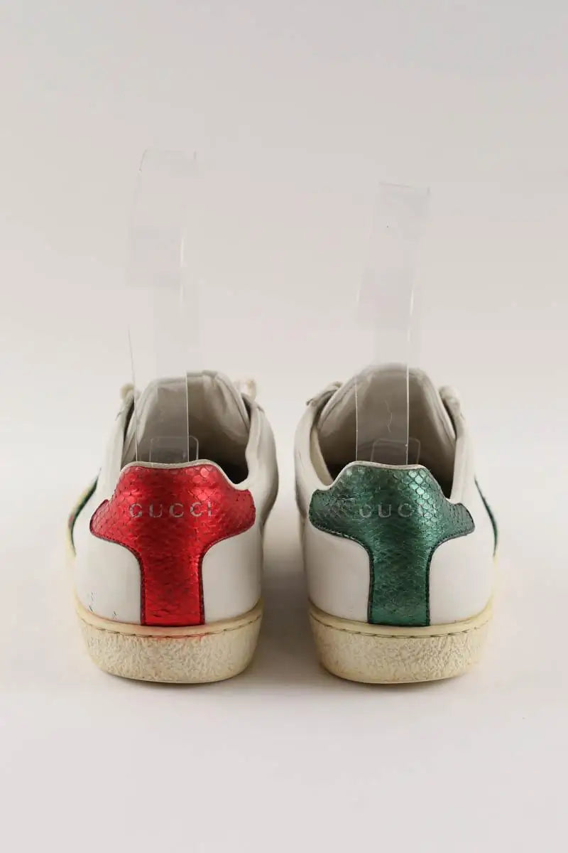 Baskets Gucci Blanc en Cuir