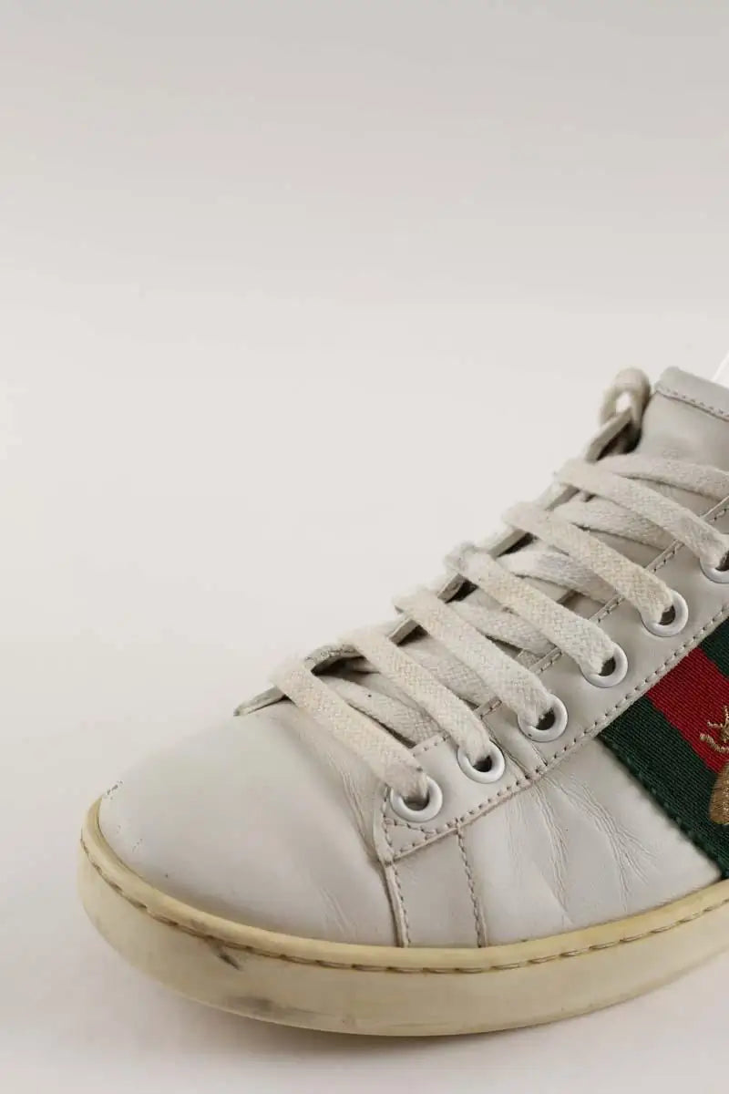 Baskets Gucci Blanc en Cuir