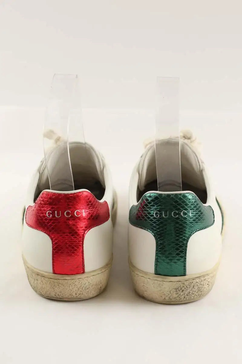 Baskets Gucci Blanc en Cuir