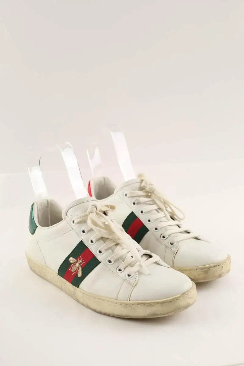 Baskets Gucci Blanc en Cuir