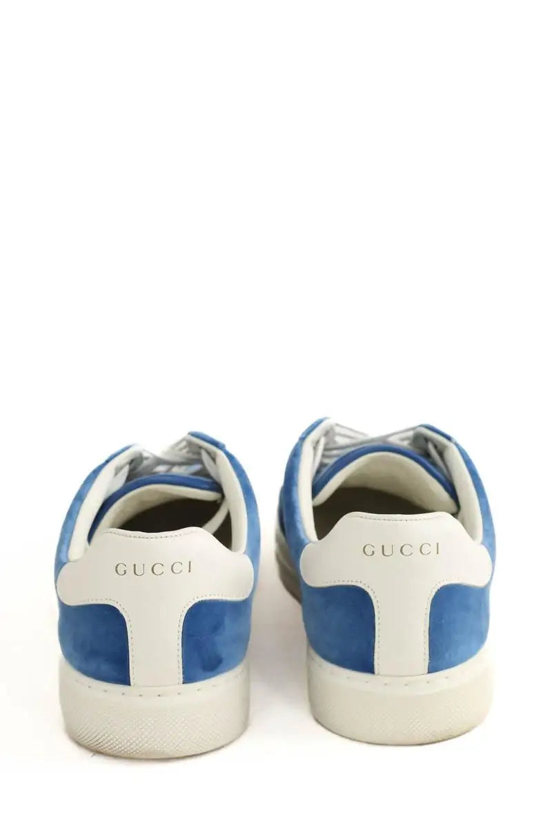 Baskets Gucci Bleu en Tissu