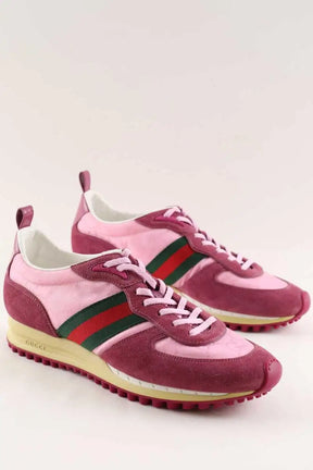 Baskets Gucci Re-motion Rose en Daim