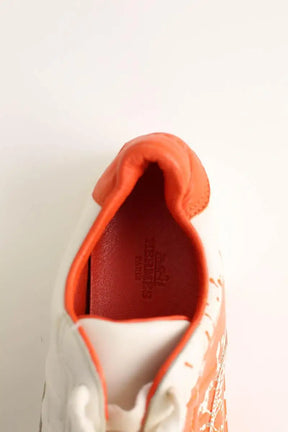 Baskets Hermès basket Hermès Quicker en cuir Blanc en Cuir