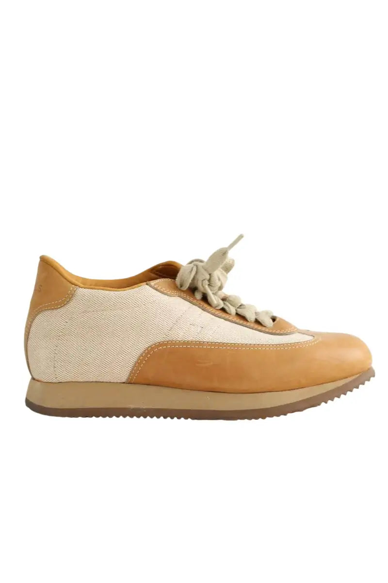 Baskets Hermès Quick H Beige en Cuir, taille 38 - Seconde Main