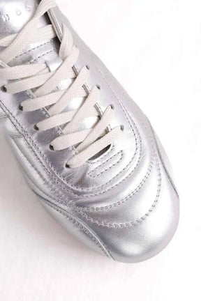 Baskets Hogan Hogan Olympia cuir métallisé en argenté Argent en Cuir