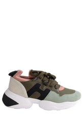 Baskets Hogan Kaki en Daim, taille 38 - Seconde Main