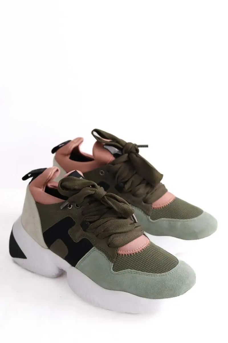 Baskets Hogan Kaki en Daim
