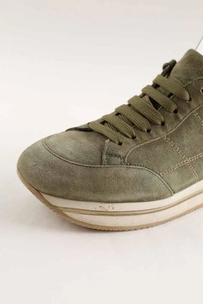Baskets Hogan Vert en Daim