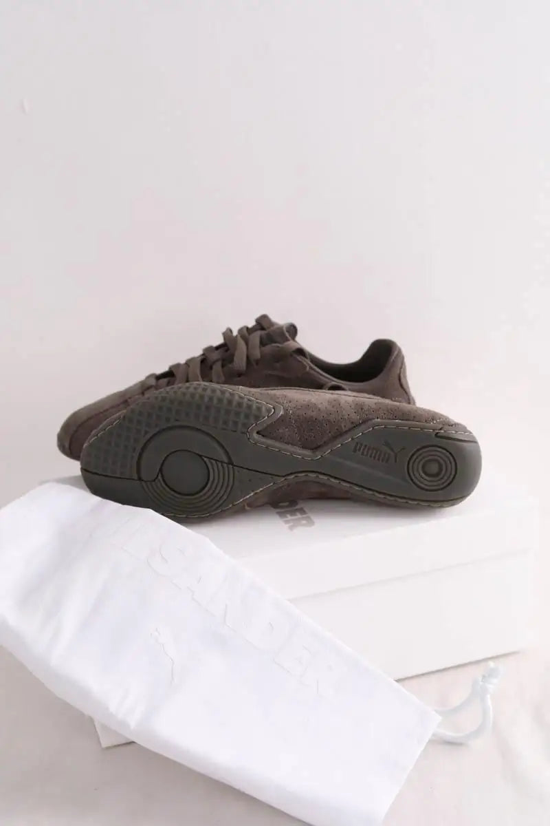 Baskets Jil Sander K-Street Suede Gris en Daim