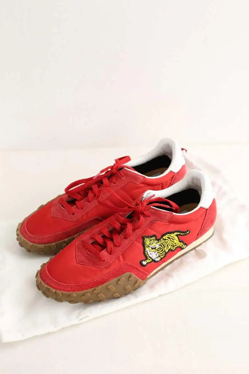 Baskets Kenzo Rouge en Tissu