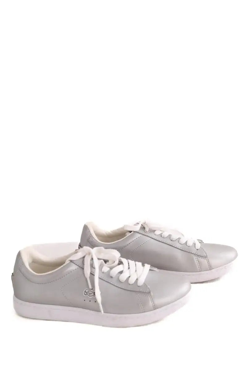 Baskets Lacoste Argent en Cuir