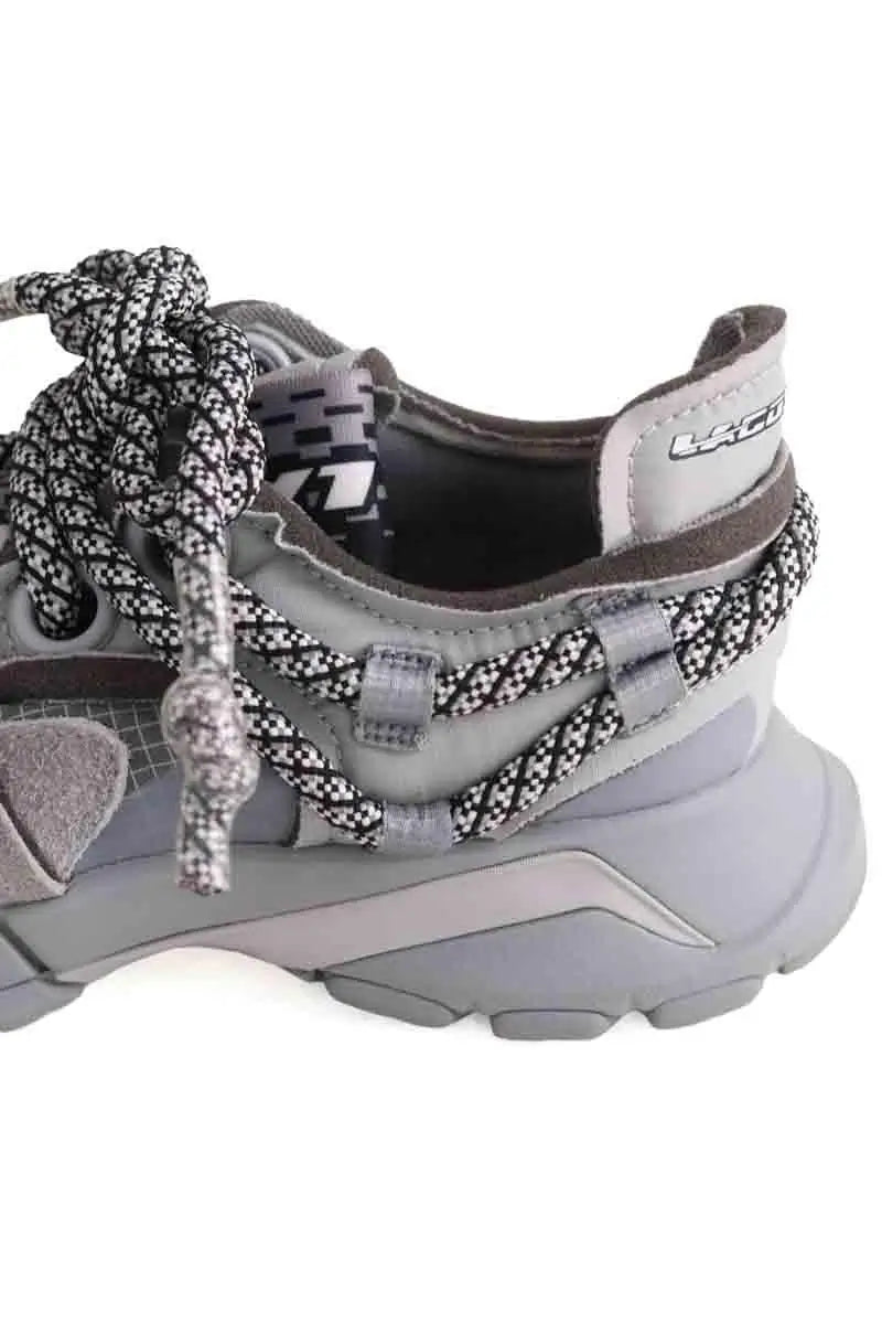 Baskets Lacoste Gris en Daim