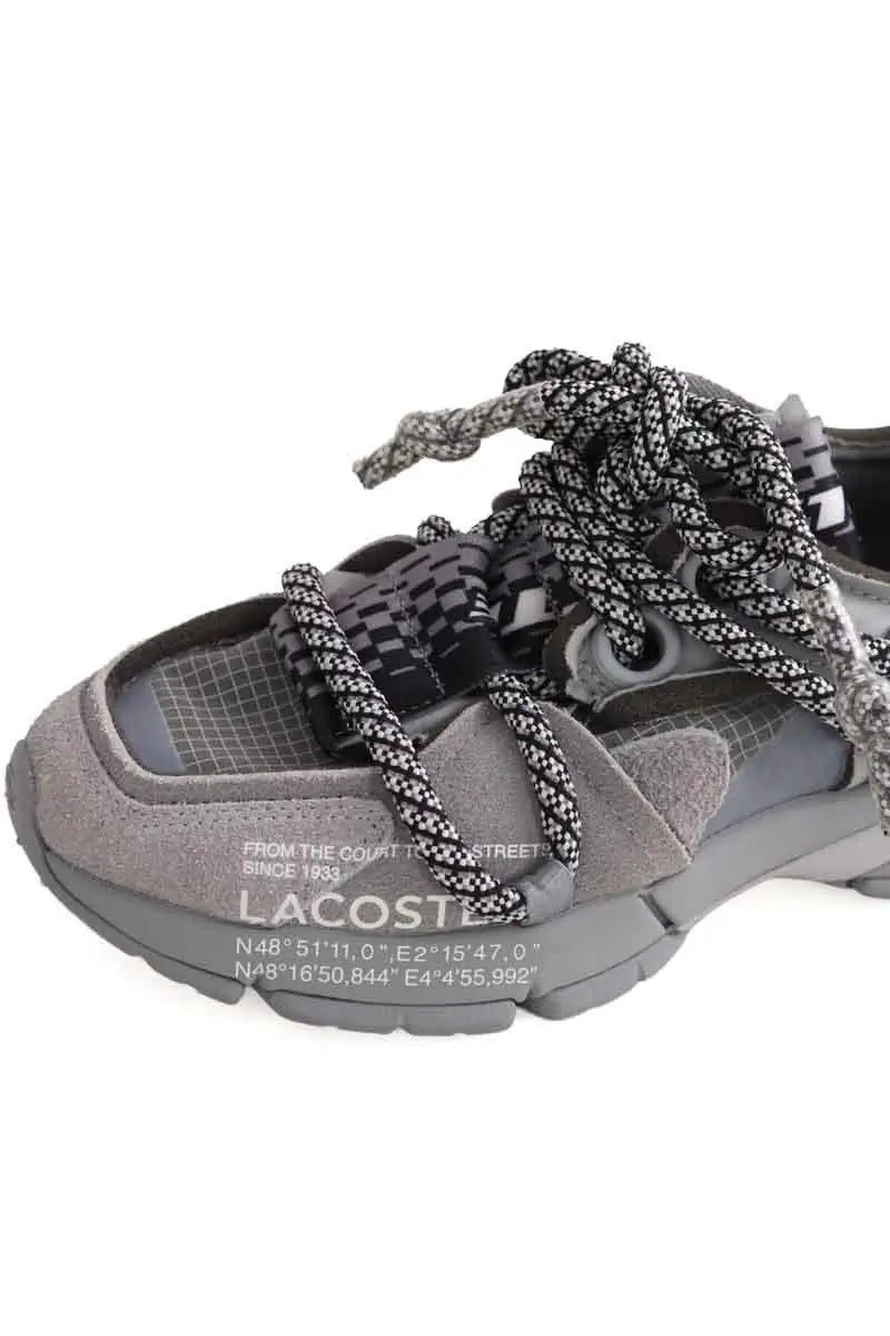 Baskets Lacoste Gris en Daim