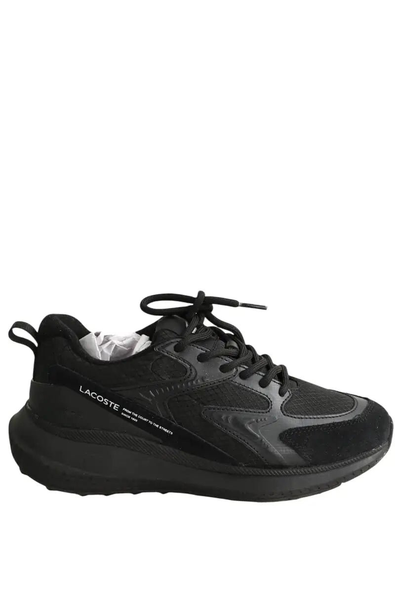 Baskets Lacoste Noir en Cuir, taille 37 - Seconde Main