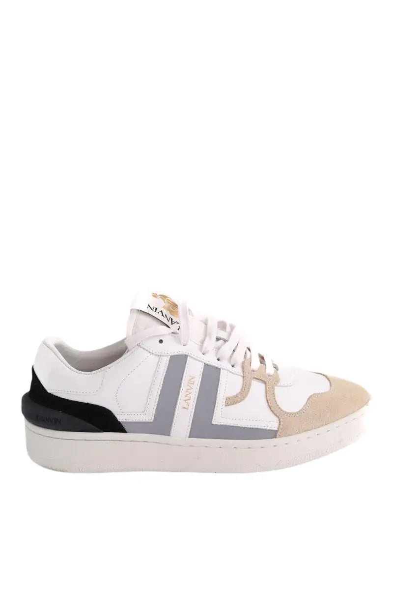 Baskets Lanvin Sneakers Clay en mesh Blanc en Cuir, taille 39 - Seconde Main