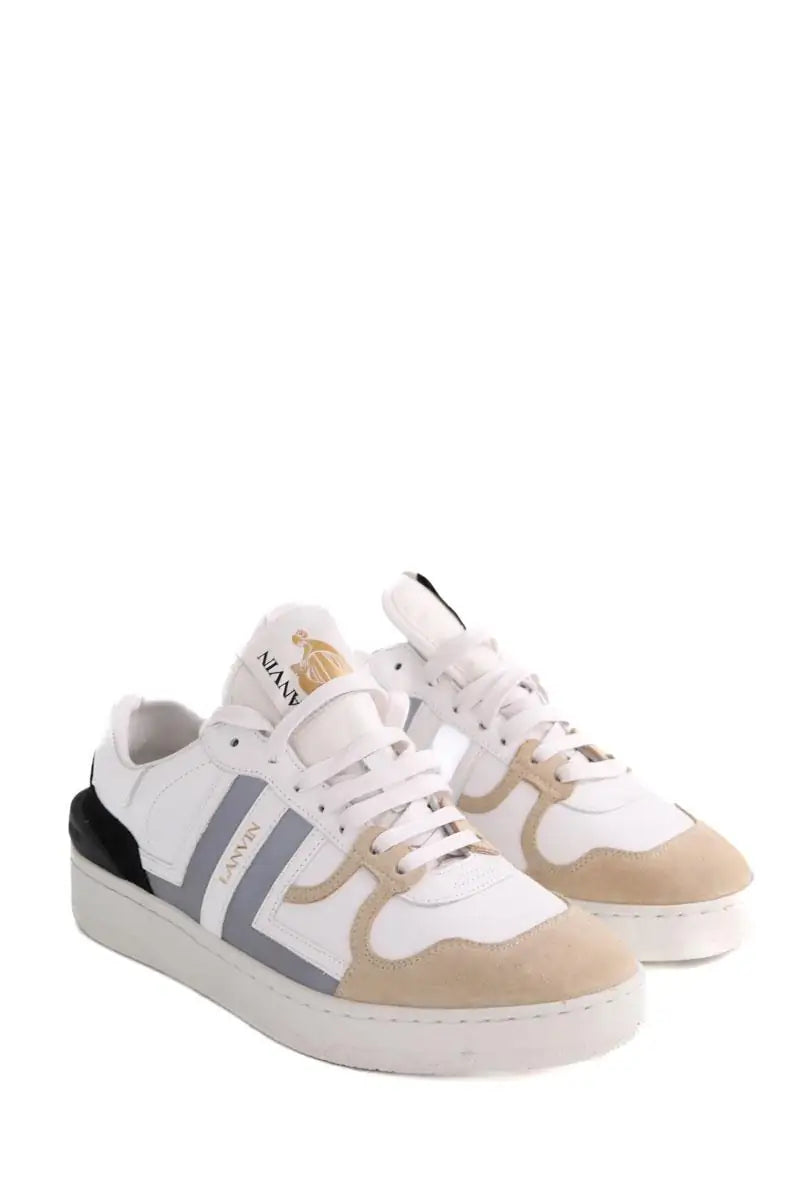 Baskets Lanvin Sneakers Clay en mesh Blanc en Cuir